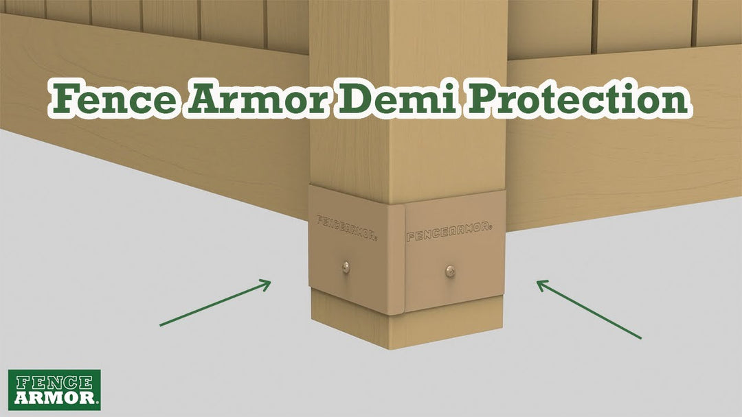 Post Guard Demi Post Protection on 4x4 Privacy Fence | Fence Armor