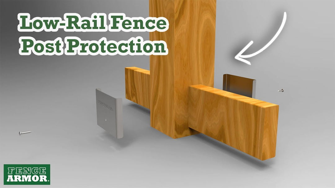 Fence Armor Post Guard Demi Post Protection Bottom Rail | Fence Armor