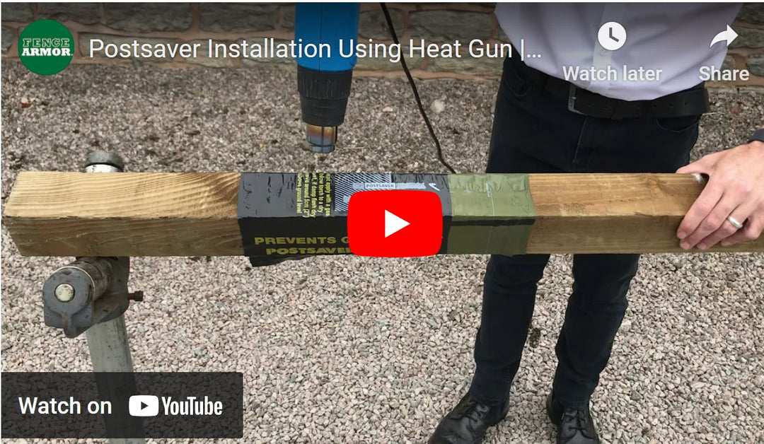 Postsaver Installation Using Heat Gun | Fence Armor