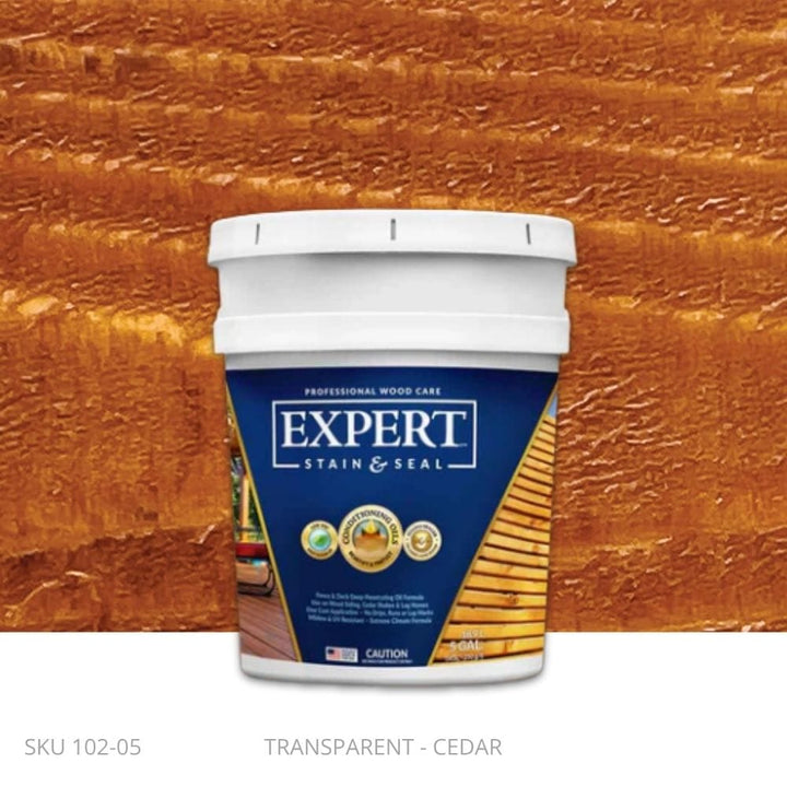 EXPERT Stain & Seal - Transparent EXPERT Stain & Seal - Transparent 5 Gallon Pail / Cedar New-Stain & Seal Experts Deck Stain Fence Armor