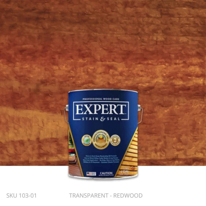 EXPERT Stain & Seal - Transparent EXPERT Stain & Seal - Transparent 1 Gallon Pail / Redwood New-Stain & Seal Experts Deck Stain Fence Armor