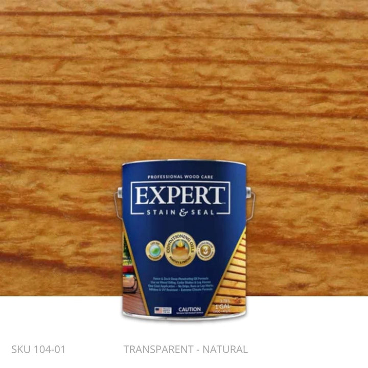 EXPERT Stain & Seal - Transparent EXPERT Stain & Seal - Transparent 1 Gallon Pail / Natural New-Stain & Seal Experts Deck Stain Fence Armor