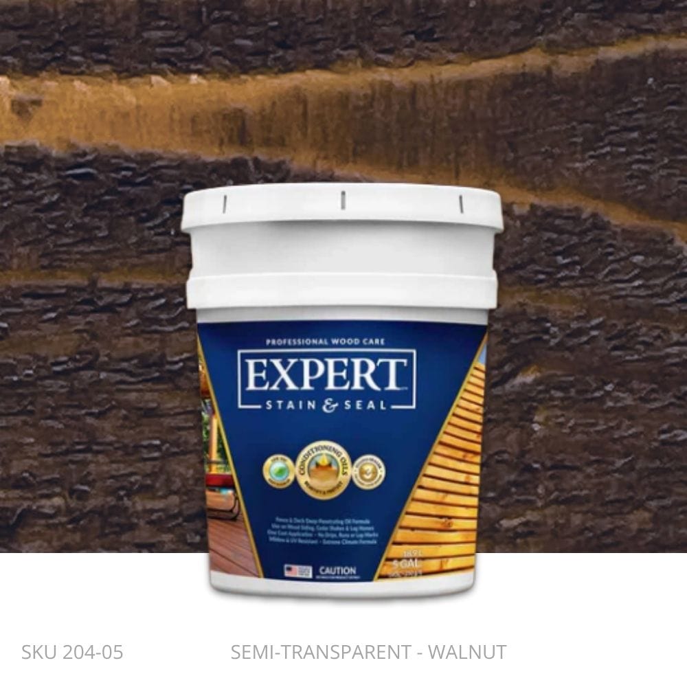 EXPERT Stain & Seal – Semi-Transparent Fence and Deck Stain EXPERT Stain & Seal – Semi-Transparent Fence and Deck Stain 5 Gallon Pail / Walnut Fence Armor