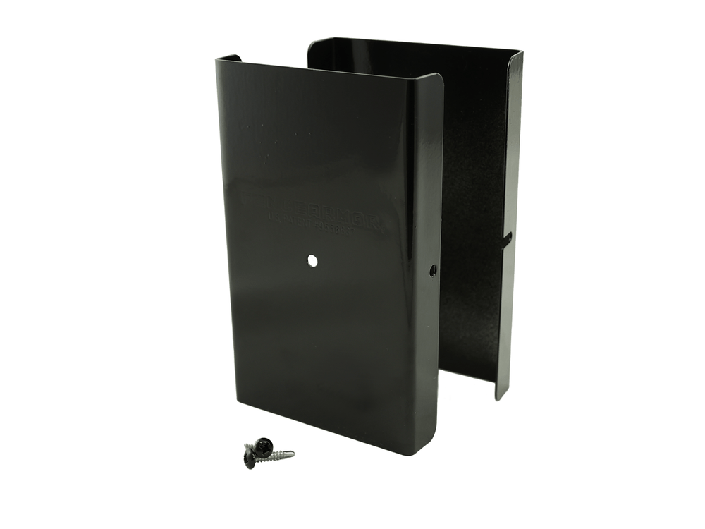Privacy Fence Post Protection – 6˝ Tall Demi Post Protection – 6˝ Tall & Fence Armor 3.50˝ x 0.50˝ / Black Demi Full Post Protection 6" Tall - Pairs Fence Armor