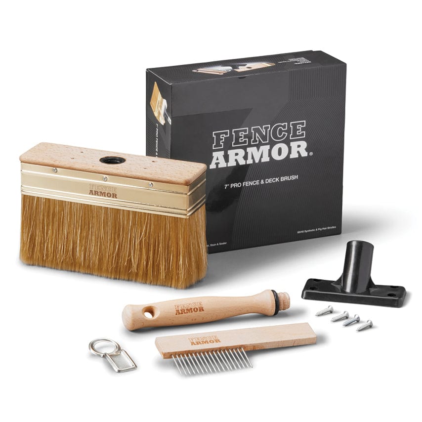 Fence Stain Brush - 7” Pro Deck & Fence Stain Brush Fence Stain Brush - 7” Pro Deck & Fence Stain Brush Fence Armor