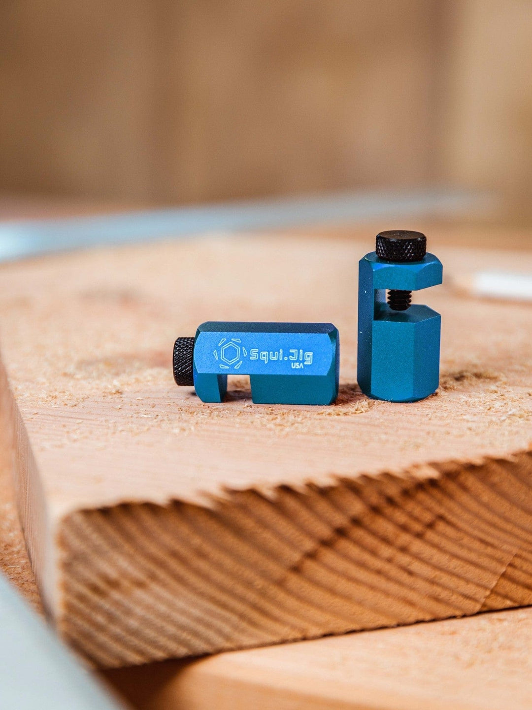 Squi.Jig 1.5” Tall- Framing Jigs (Blue) Squi.Jig 1.5" USA- Framing Square Attachment Layout Jigs, Stair Gauges (Blue) Framing Jigs Only Tool SquiJig