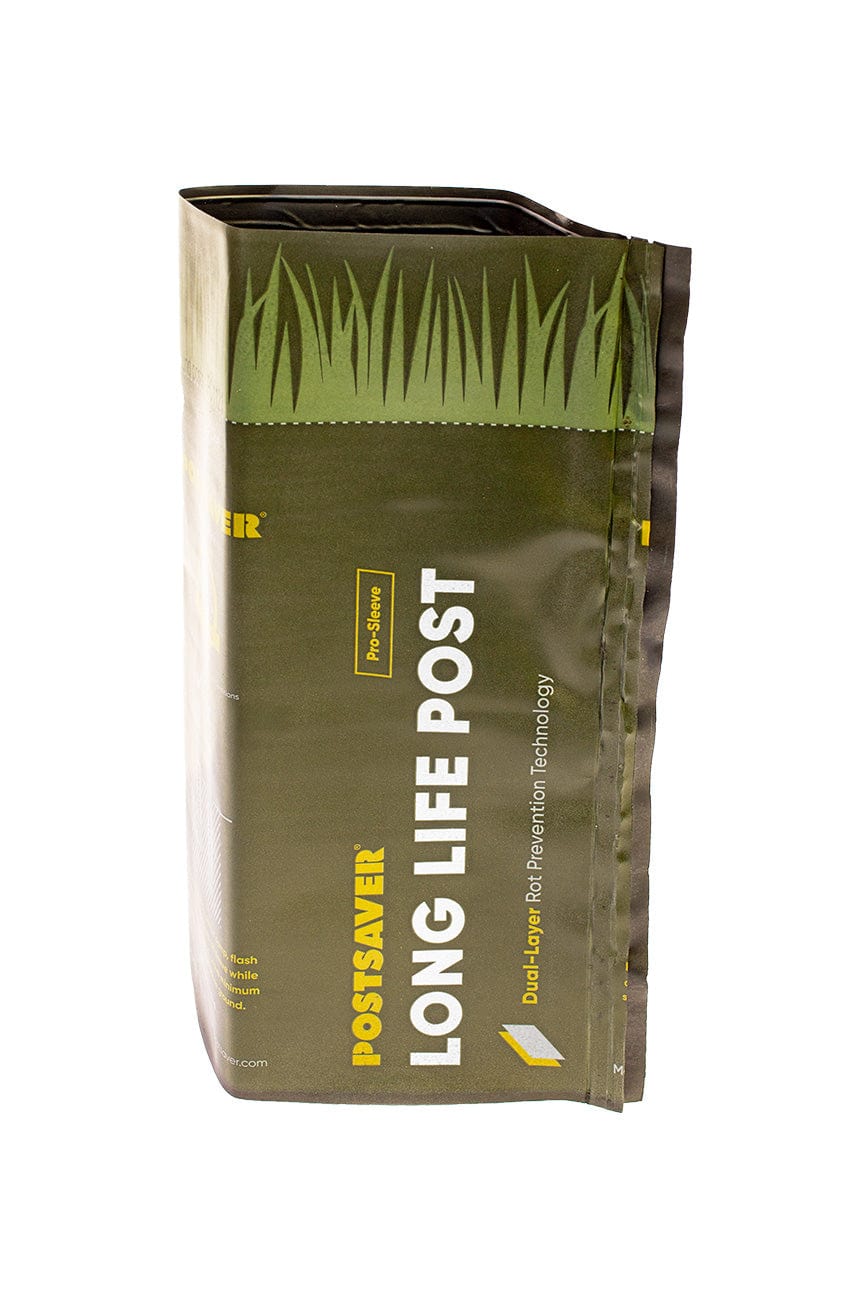 Post Saver Sleeve: Pro-Wrap & Pro-Sleeve Post Saver Sleeve: Pro-Wrap & Pro-Sleeve 6 x 6  Sq. or 7" Round - SKU 9-1 New-Postsaver - Rot Barrier Fence Armor