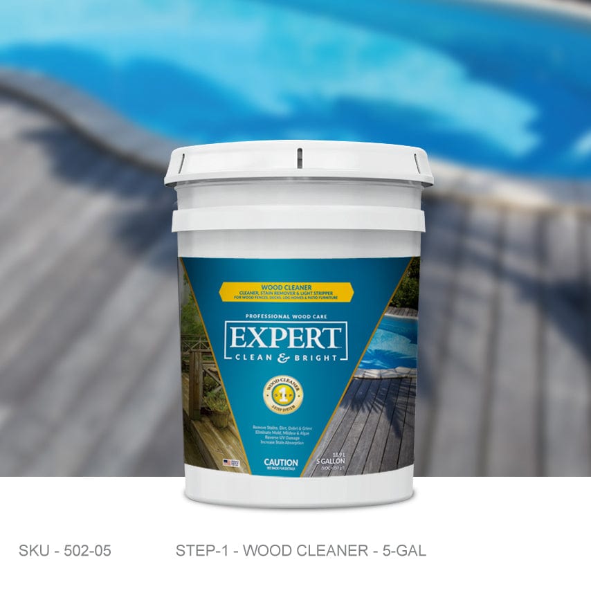 EXPERT Wood Care - Wood Cleaner EXPERT Wood Care - Wood Cleaner 5 Gallons Wood Restoration Products Stain & Seal Experts Store