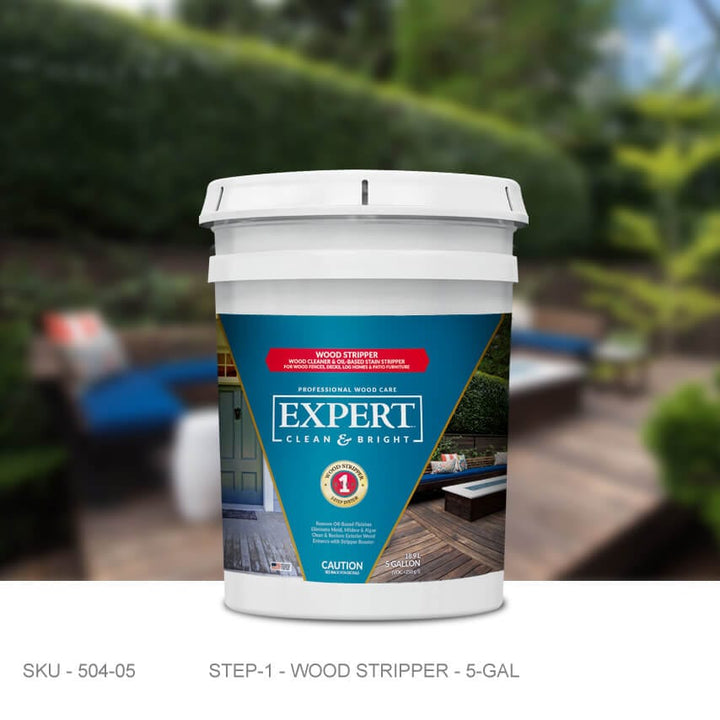 EXPERT Wood Care - Wood Stripper EXPERT Wood Care - Wood Stripper 5 Gallons Wood Restoration Products Stain & Seal Experts Store