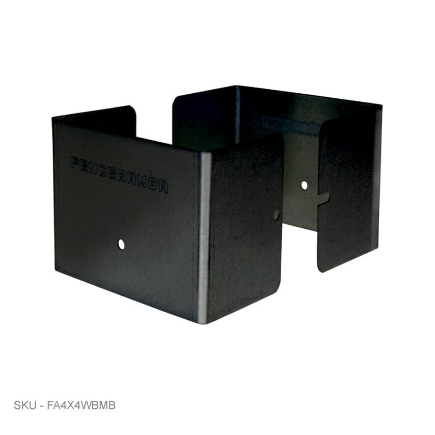 Post Protector 3" Tall Post Guard 4x4 Post Protector - Full Protection Post Protectors | Other sizes available 3.50˝ x 3.50˝ / Black Fence Armor