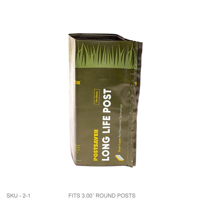 Post Saver Sleeve: Pro-Wrap & Pro-Sleeve Post Saver Sleeve: Pro-Wrap & Pro-Sleeve 2" Sq. or 3" Round - SKU 2-1 New-Postsaver - Rot Barrier Fence Armor