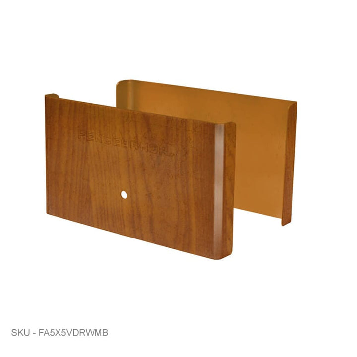 Privacy Fence Post Protection – 3˝ Tall Demi Post Protection – 3˝ Tall & Fence Armor 5.00˝  x 0.50˝ / Redwood Demi Full Post Protection - Pairs Fence Armor