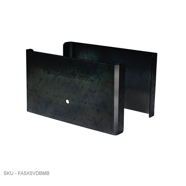 Privacy Fence Post Protection – 3˝ Tall Demi Post Protection – 3˝ Tall & Fence Armor 5.00˝  x 0.50˝ / Black Demi Full Post Protection - Pairs Fence Armor