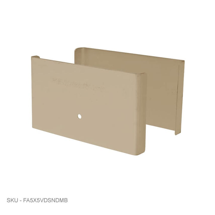 Privacy Fence Post Protection – 3˝ Tall Demi Post Protection – 3˝ Tall & Fence Armor 5.00˝  x 0.50˝ / Clay Demi Full Post Protection - Pairs Fence Armor
