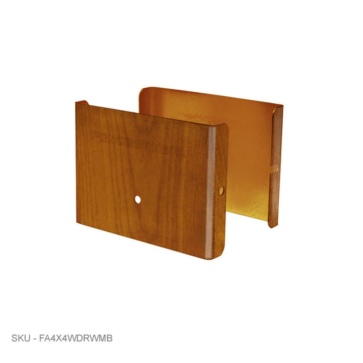 Privacy Fence Post Protection – 3˝ Tall Demi Post Protection – 3˝ Tall & Fence Armor 3.50˝ x 0.50˝ / Redwood Demi Full Post Protection - Pairs Fence Armor