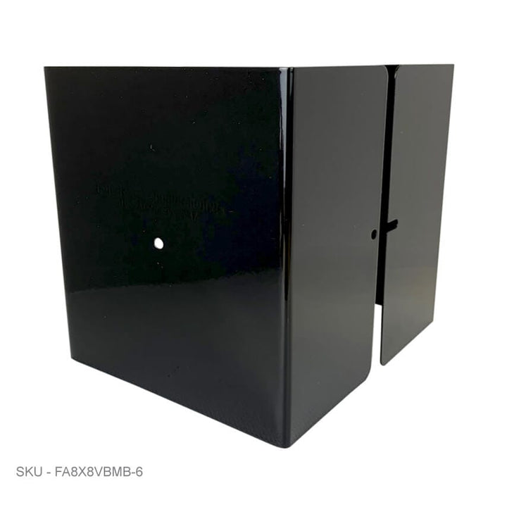 Metal Post Protectors 6" Tall Pro-Series Post Guard Metal Post Protectors 6" Tall Pro-Series Post Guard 6.00˝ x 6.00˝and fits (6.0" x 4.0") / Black Pro Series - Pairs Fence Armor