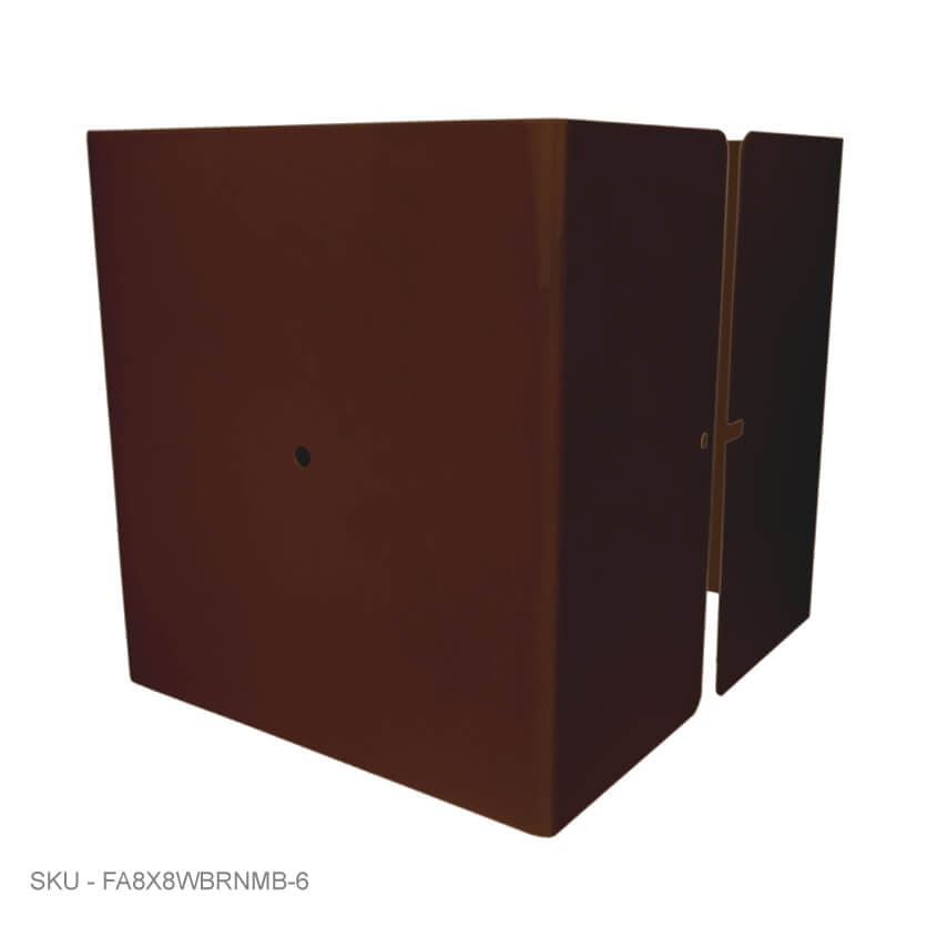 Metal Post Protectors 6" Tall Pro-Series Post Guard Metal Post Protectors 6" Tall Pro-Series Post Guard 7.50˝ x 7.50˝ / Brown Pro Series - Pairs Fence Armor
