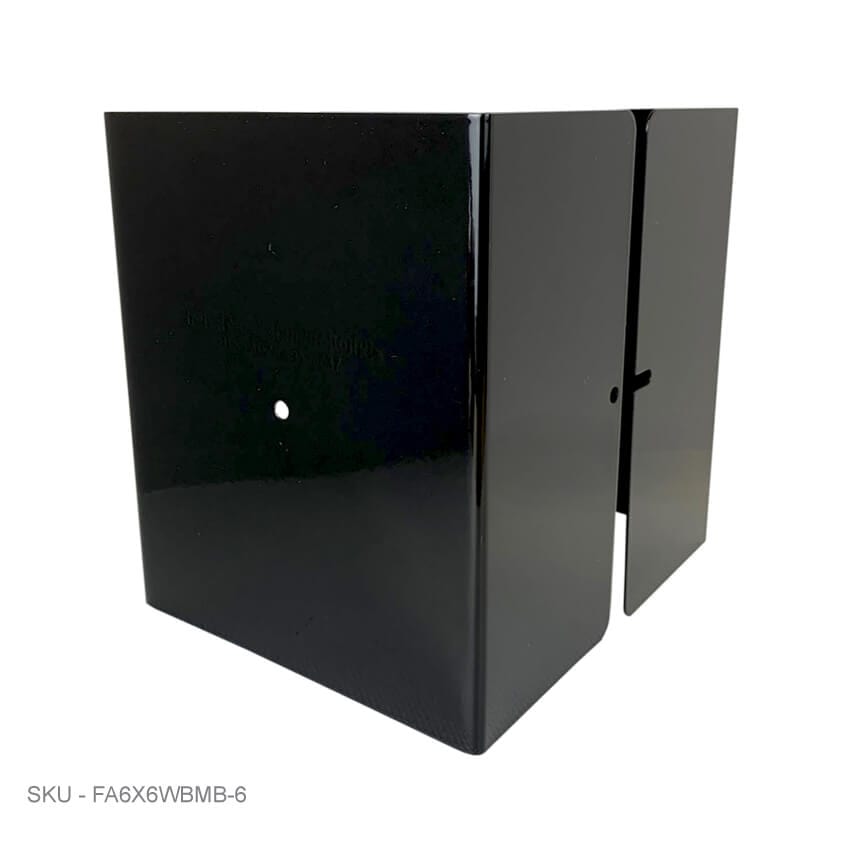 Metal Post Protectors 6" Tall Pro-Series Post Guard Metal Post Protectors 6" Tall Pro-Series Post Guard 5.50˝ x 5.50˝and fits (5.5" x 3.5") / Black Pro Series - Pairs Fence Armor