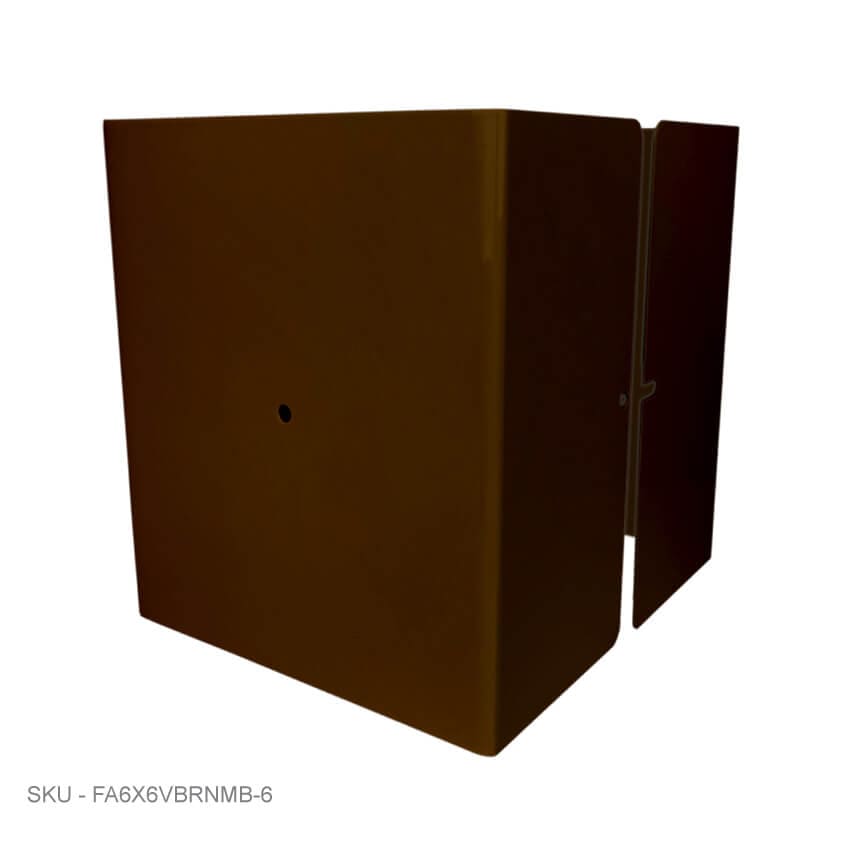 Metal Post Protectors 6" Tall Pro-Series Post Guard Metal Post Protectors 6" Tall Pro-Series Post Guard 5.75˝ x 5.75˝ / Brown Pro Series - Pairs Fence Armor