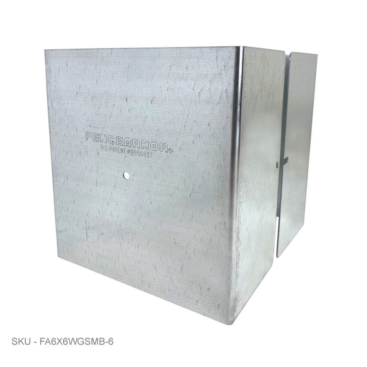 Metal Post Protectors 6" Tall Pro-Series Post Guard Metal Post Protectors 6" Tall Pro-Series Post Guard 5.50˝ x 5.50˝and fits (5.5" x 3.5") / Galv. Steel Pro Series - Pairs Fence Armor