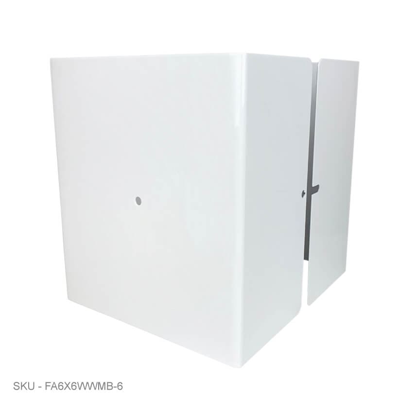 Metal Post Protectors 6" Tall Pro-Series Post Guard Metal Post Protectors 6" Tall Pro-Series Post Guard 5.50˝ x 5.50˝and fits (5.5" x 3.5") / White Pro Series - Pairs Fence Armor