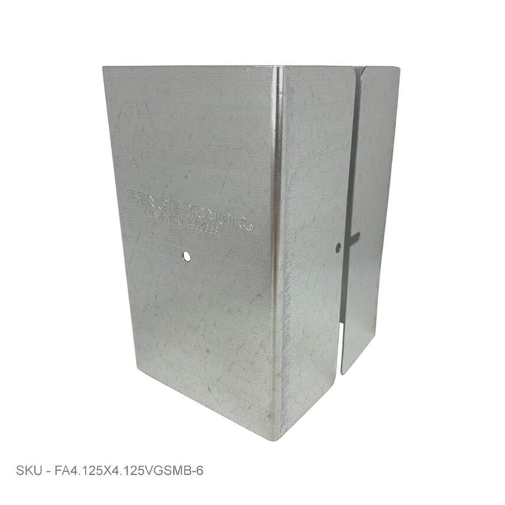 Metal Post Protectors 6" Tall Pro-Series Post Guard Metal Post Protectors 6" Tall Pro-Series Post Guard 4.125" x 4.125" / Galv. Steel Pro Series - Pairs Fence Armor