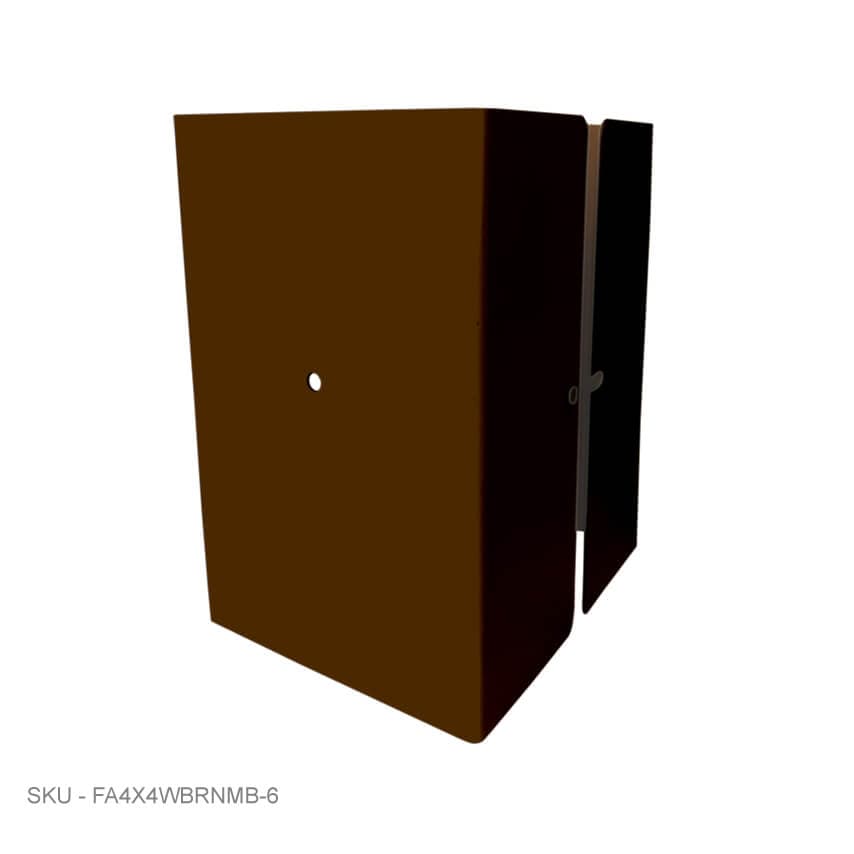 Metal Post Protectors 6" Tall Pro-Series Post Guard Metal Post Protectors 6" Tall Pro-Series Post Guard 3.50˝ x 3.50˝ / Brown Pro Series - Pairs Fence Armor