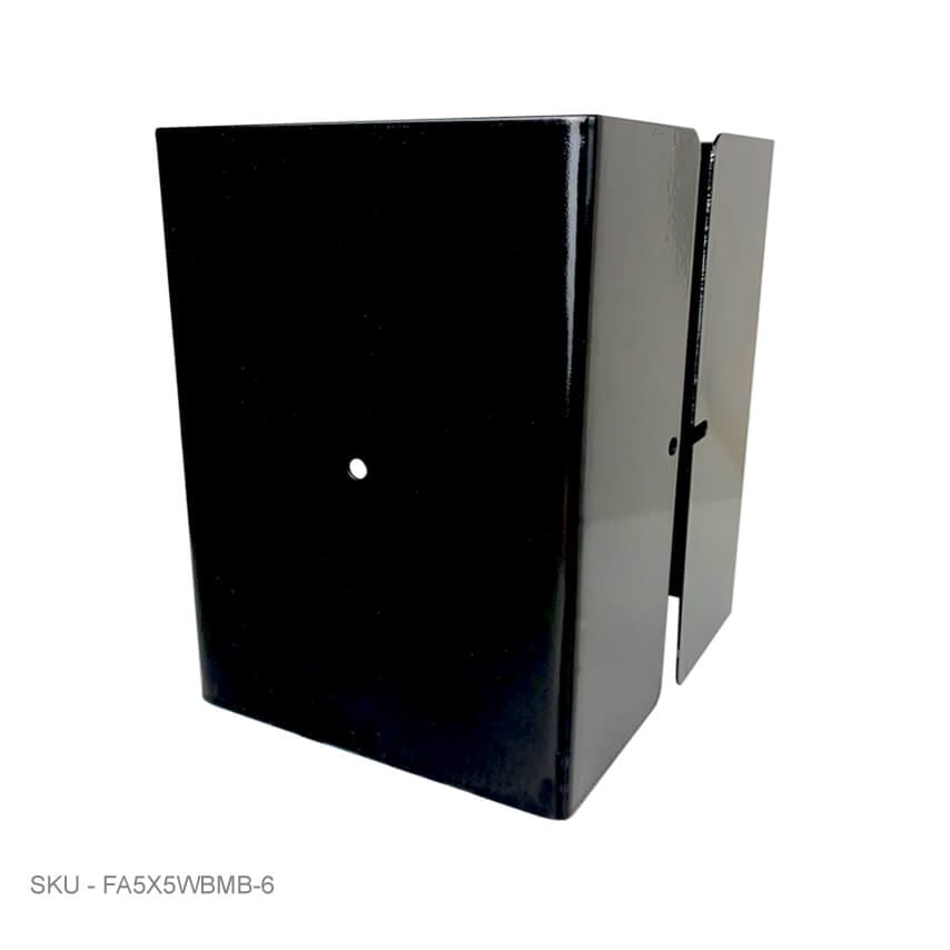 Metal Post Protectors 6" Tall Pro-Series Post Guard Metal Post Protectors 6" Tall Pro-Series Post Guard 4.50˝  x 4.50˝ / Black Pro Series - Pairs Fence Armor