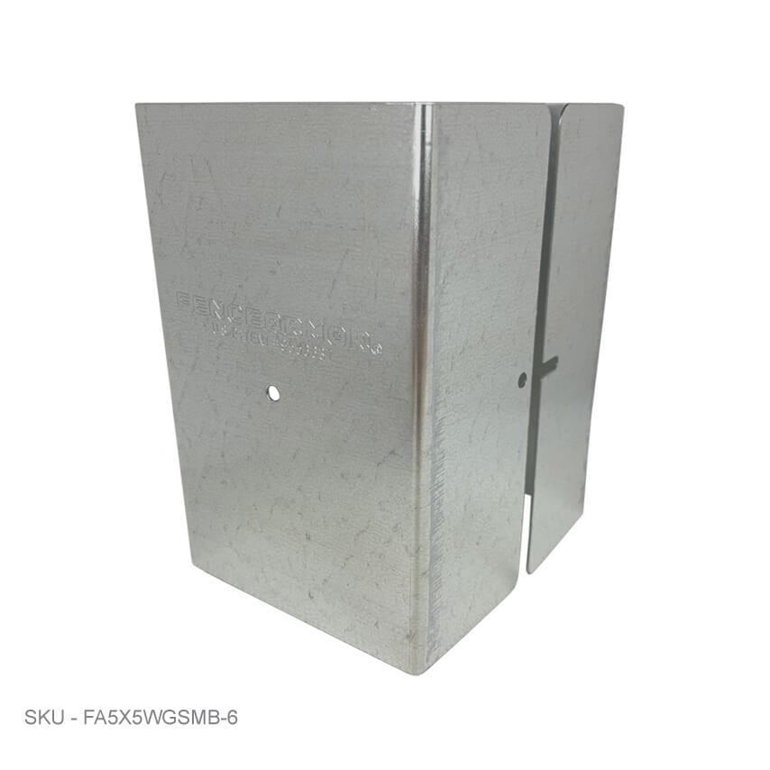 Metal Post Protectors 6" Tall Pro-Series Post Guard Metal Post Protectors 6" Tall Pro-Series Post Guard 4.50˝  x 4.50˝ / Galv. Steel Pro Series - Pairs Fence Armor