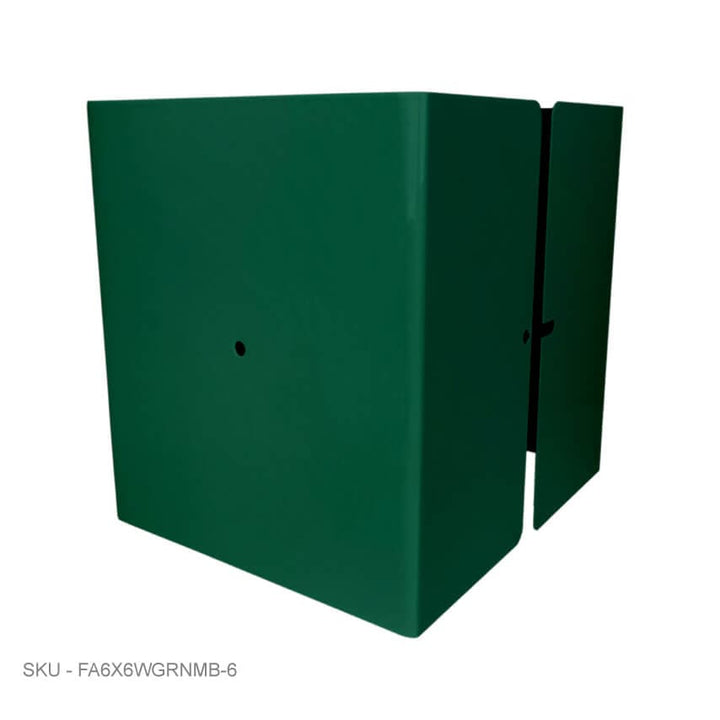 Metal Post Protectors 6" Tall Pro-Series Post Guard Metal Post Protectors 6" Tall Pro-Series Post Guard 5.50˝ x 5.50˝and fits (5.5" x 3.5") / Green Pro Series - Pairs Fence Armor