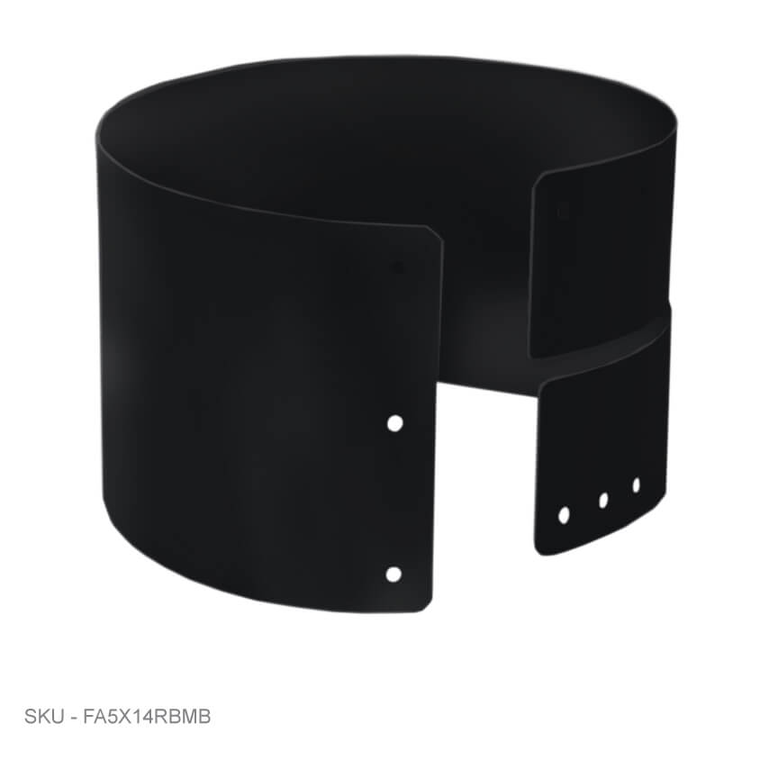 Round Post Protection 5" Tall Round Post Protection | Postguard protector 3.00˝ to 5.00˝ / Black Round Post Protection - Singles Fence Armor