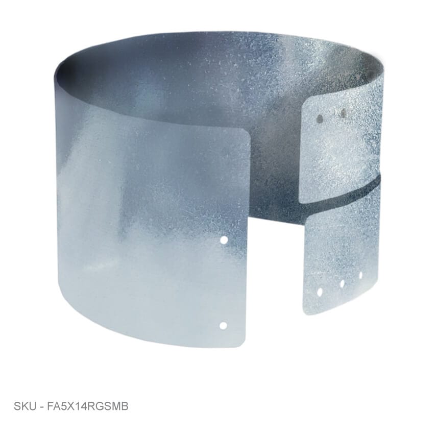 Round Post Protection 5" Tall Round Post Protection | Postguard protector 3.00˝ to 5.00˝ / Galv. Steel Round Post Protection - Singles Fence Armor