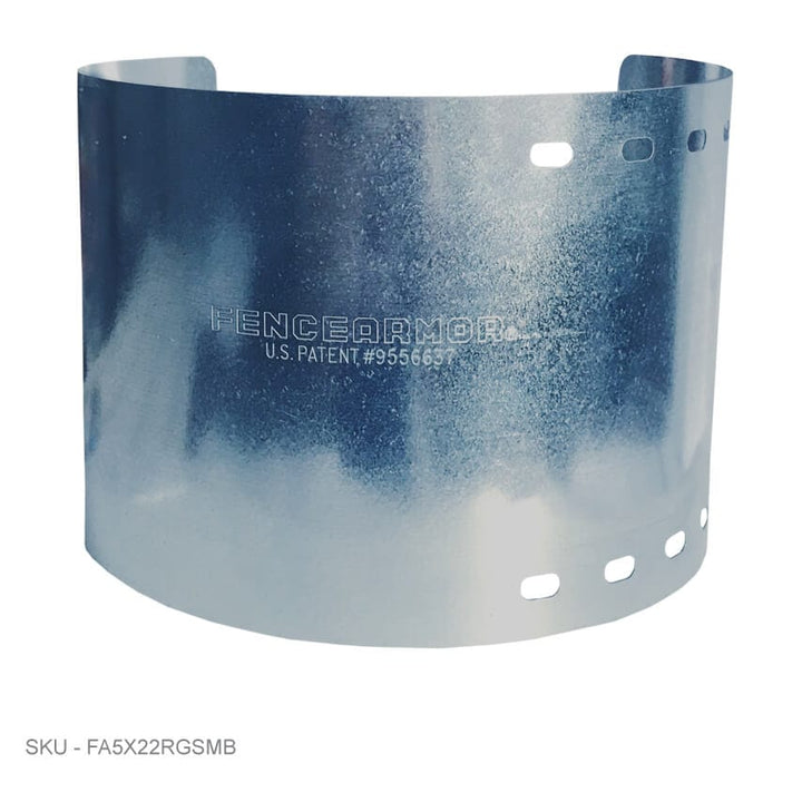 Round Post Protection 5" Tall Round Post Protection | Postguard protector 5.00˝ to 7.00˝ / Galv. Steel Round Post Protection - Singles Fence Armor