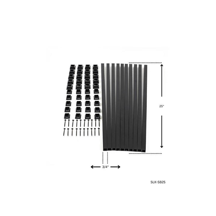 Titan Aluminum Baluster Kits Titan Aluminum Deck Baluster Kits | Fence Armor Snap n' Lock Kit-25" Long / Black Square Baluster Kit Titan Fence Armor