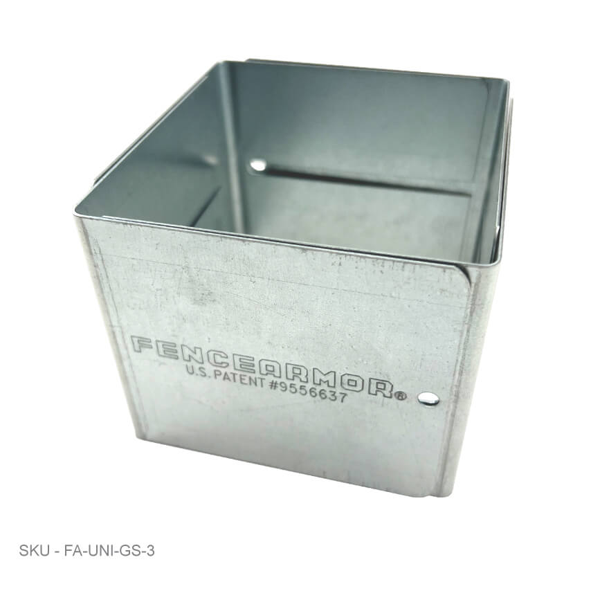 Universal Fit - Full Protection - Fence Armor UNI™ Universal Fit - Full Protection - Fence Armor UNI™ Galv. Steel / 3" Fence Armor