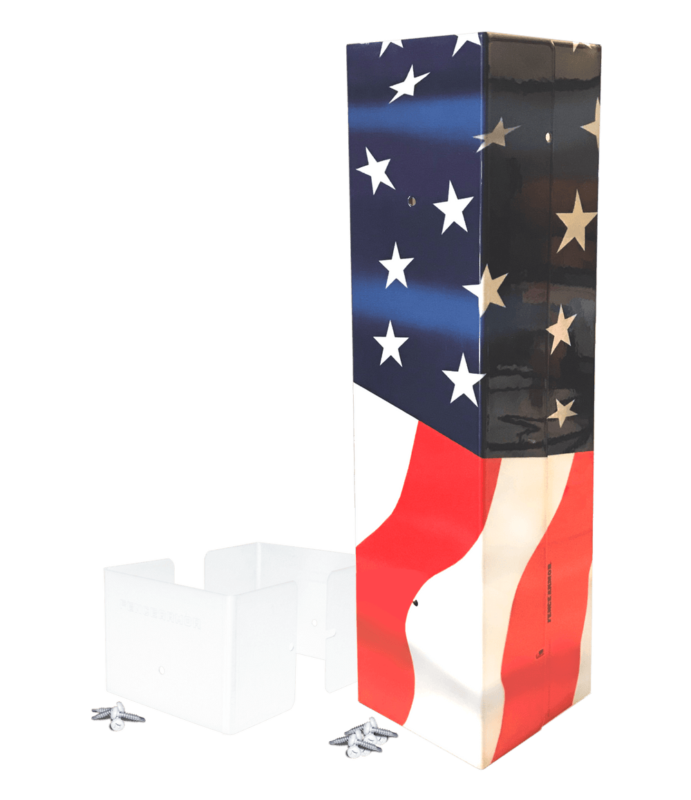 Limited Edition - USA Patriotic PATRIOTIC EDITION, USA Flag, Custom number mailbox post, Protection Fence Armor