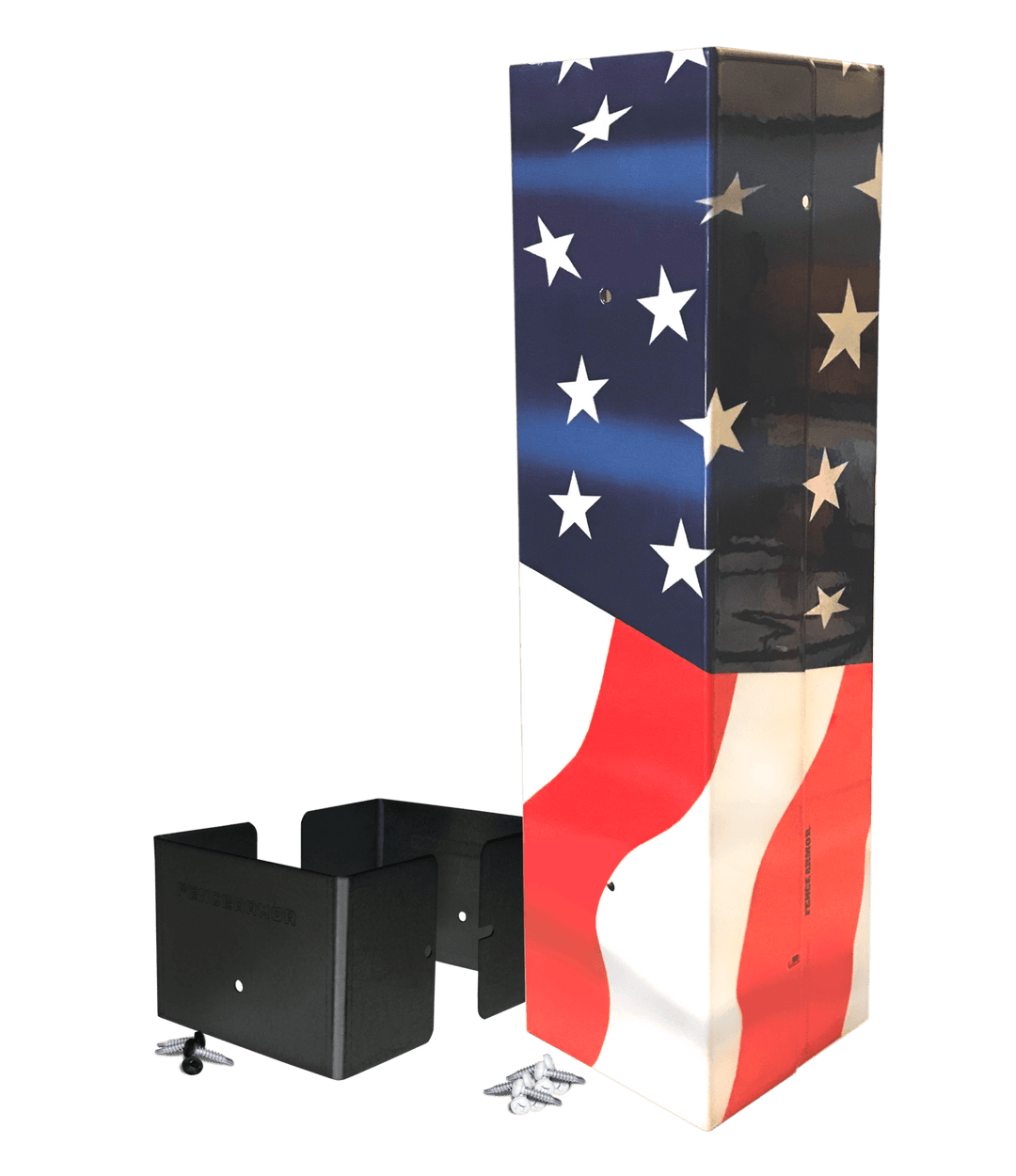 Limited Edition - USA Patriotic PATRIOTIC EDITION, USA Flag, Custom number mailbox post, 3.5" x 3.5" / Patriotic Protection Fence Armor