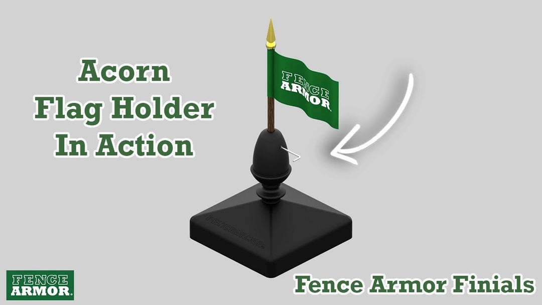 Acorn Flag Holder Screwing In | Fence Armor