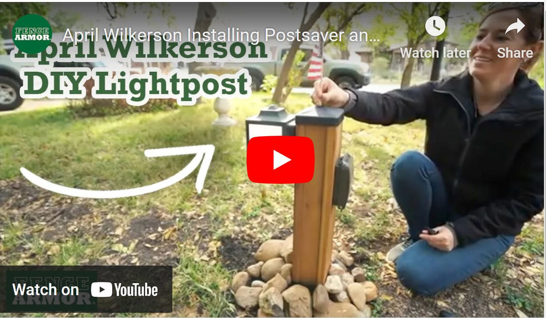 April Wilkerson Installing Postsaver and Fence Armor Post Caps & Finials | Fence Armor