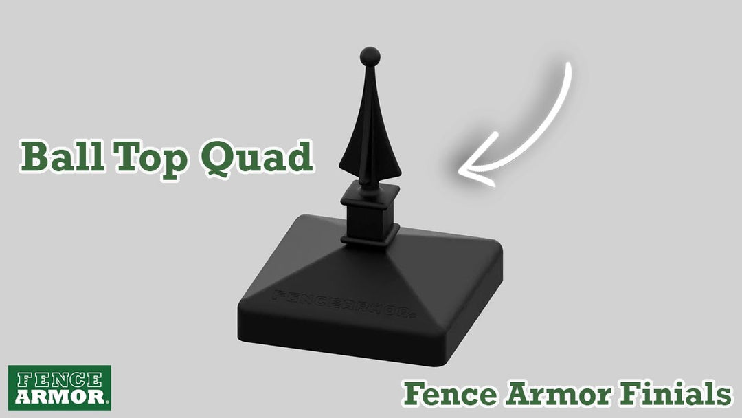 Fence Armor Ball Top Quad Finial Screw In | Fence Armor