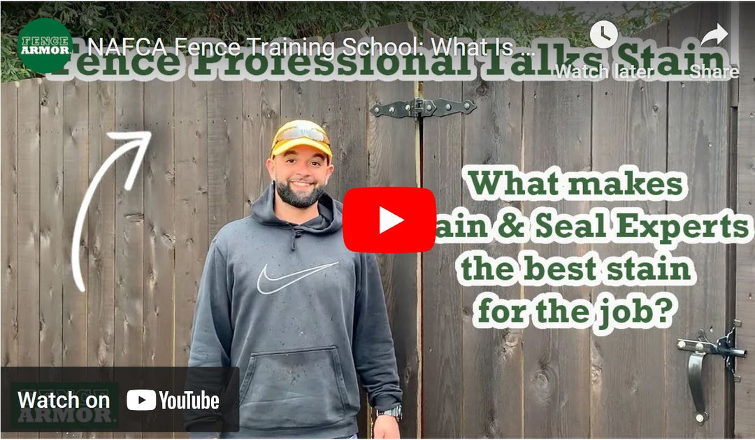 NAFCA Fence Training School: What Is The Best Stain For The Job?