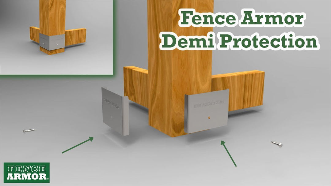 Fence Armor Post Guard Demi Post Protection on a Corner Post | Fence Armor