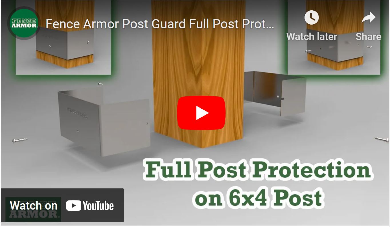 Fence Armor Post Guard Full Post Protection on 4