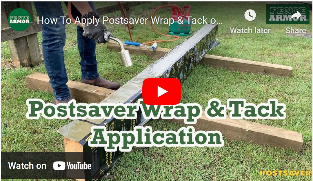 How To Apply Postsaver Wrap & Tack on Sleepers | Fence Armor