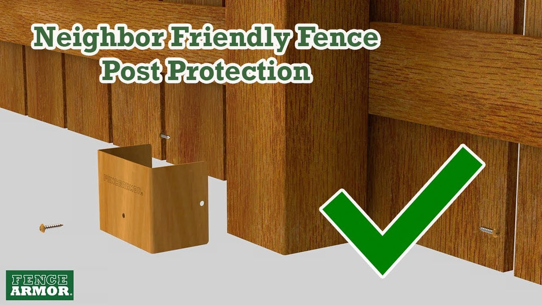 Fence Armor Post Guard Full Protection 4x4 Neighbour Friendly Fence | Fence Armor
