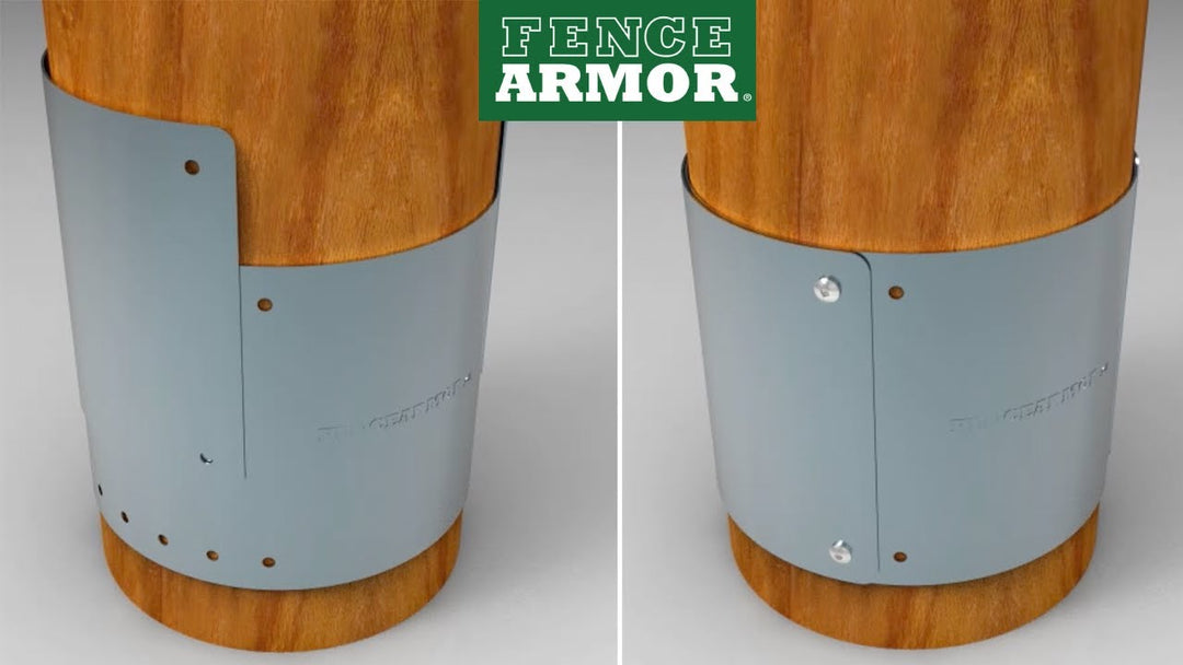 Fence Armor Installation of Round Post Protection Post Guard - Bottom | Fence Armor