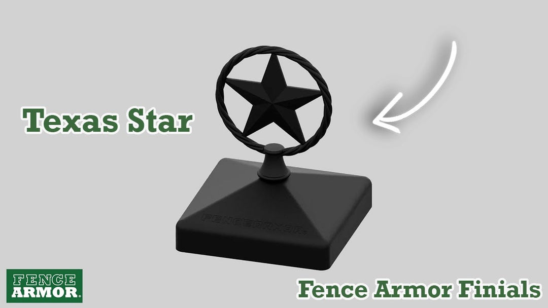Fence Armor Texas Star Finial Screw In | Fence Armor