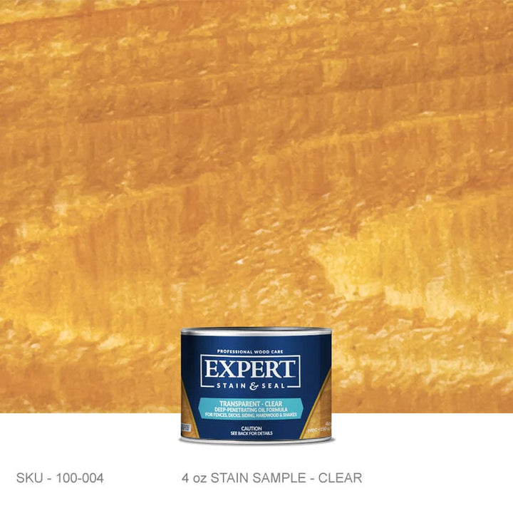 Clear Oil Stain for Wood Fences & Decks | EXPERT Clear Oil Stain for Wood Fences & Decks | EXPERT 4oz Sample Can / Clear EXPERT - Clear Stain Stain & Seal Experts Store