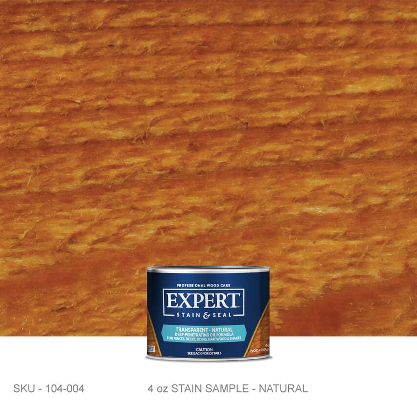 Transparent Oil Stain for Cedar & Pressure-Treated Fences & Decks | EXPERT Transparent Oil Stain for Cedar Decks & Fences | EXPERT 4oz Sample Can / Natural EXPERT - Stain Stain & Seal Experts Store