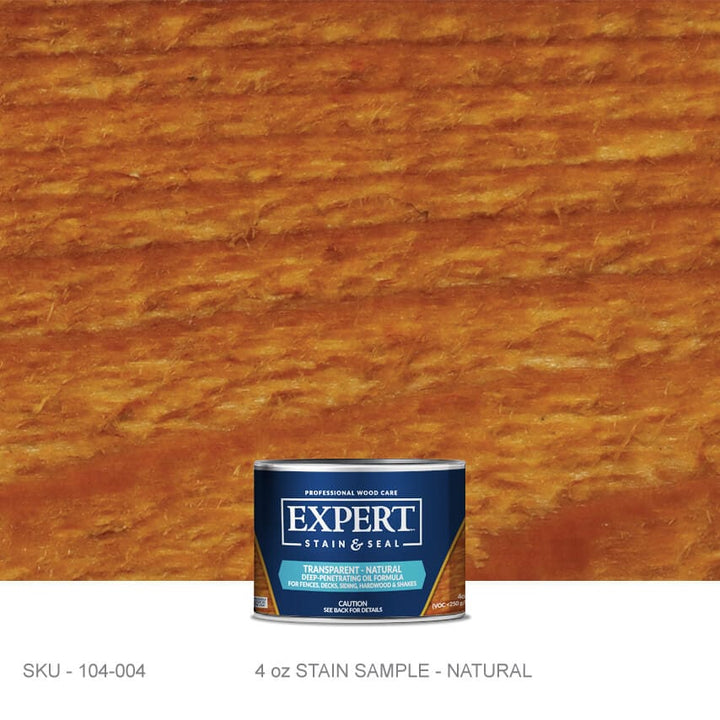 Transparent Oil Stain for Cedar & Pressure-Treated Fences & Decks | EXPERT Transparent Oil Stain for Cedar Decks & Fences | EXPERT 4oz Sample Can / Natural EXPERT - Stain Stain & Seal Experts Store